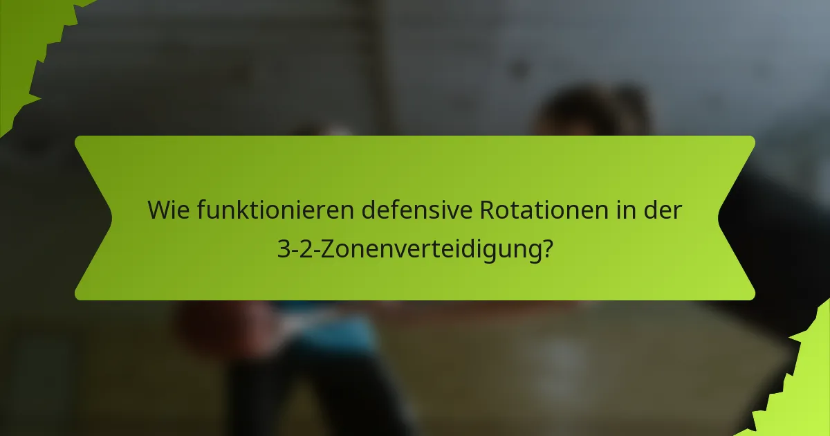 Wie funktionieren defensive Rotationen in der 3-2-Zonenverteidigung?